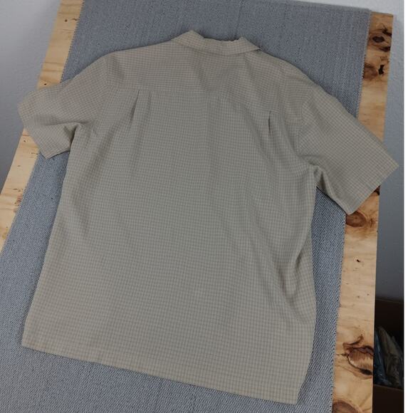 Woolrich Shirt Men's XL Beige Barley Outdoor Breathable Checkered Modal Blend - Picture 7 of 11